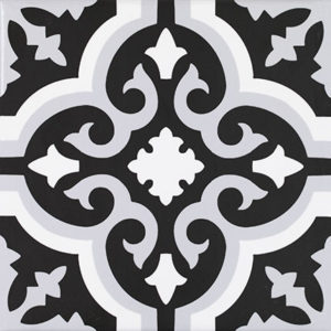 Carrelage imitation carreaux de ciment Pasicos ORLY - motif Orly NOIR