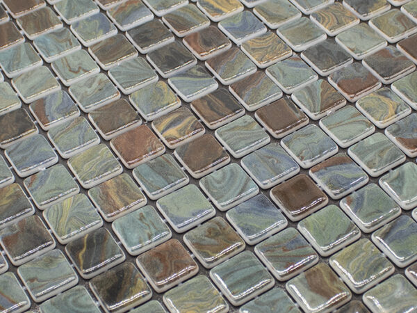 Carrelage mosaïque piscine pierre de Bali Reviglass KARMA - couleur AQUARELA