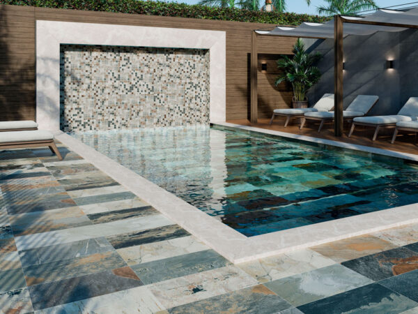Carrelage pierre de Bali pour piscine / terrasse / intérieur New Tiles - référence BALI NT010