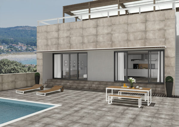 Carrelage effet ciment STN BASILEA - mur couleur GREY 60x120cm