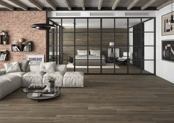 Carrelage imitation parquet bois STN WOODVILLE - couleur MARRON