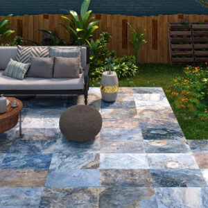 Carrelage pierre de Bali pour piscine / terrasse / intérieur New Tiles - référence BALI BLUE NT081
