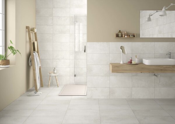 Carrelage effet ciment STN AMSTEL - couleur BLANCO (4 formats)