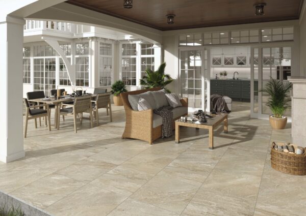 Carrelage imitation pierre STN ICARIA - dalles couleur BEIGE 60x60 2cm