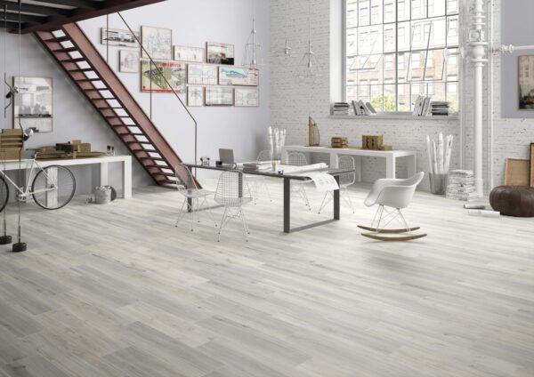 Carrelage imitation parquet bois STN WOODVILLE - couleur GRIS