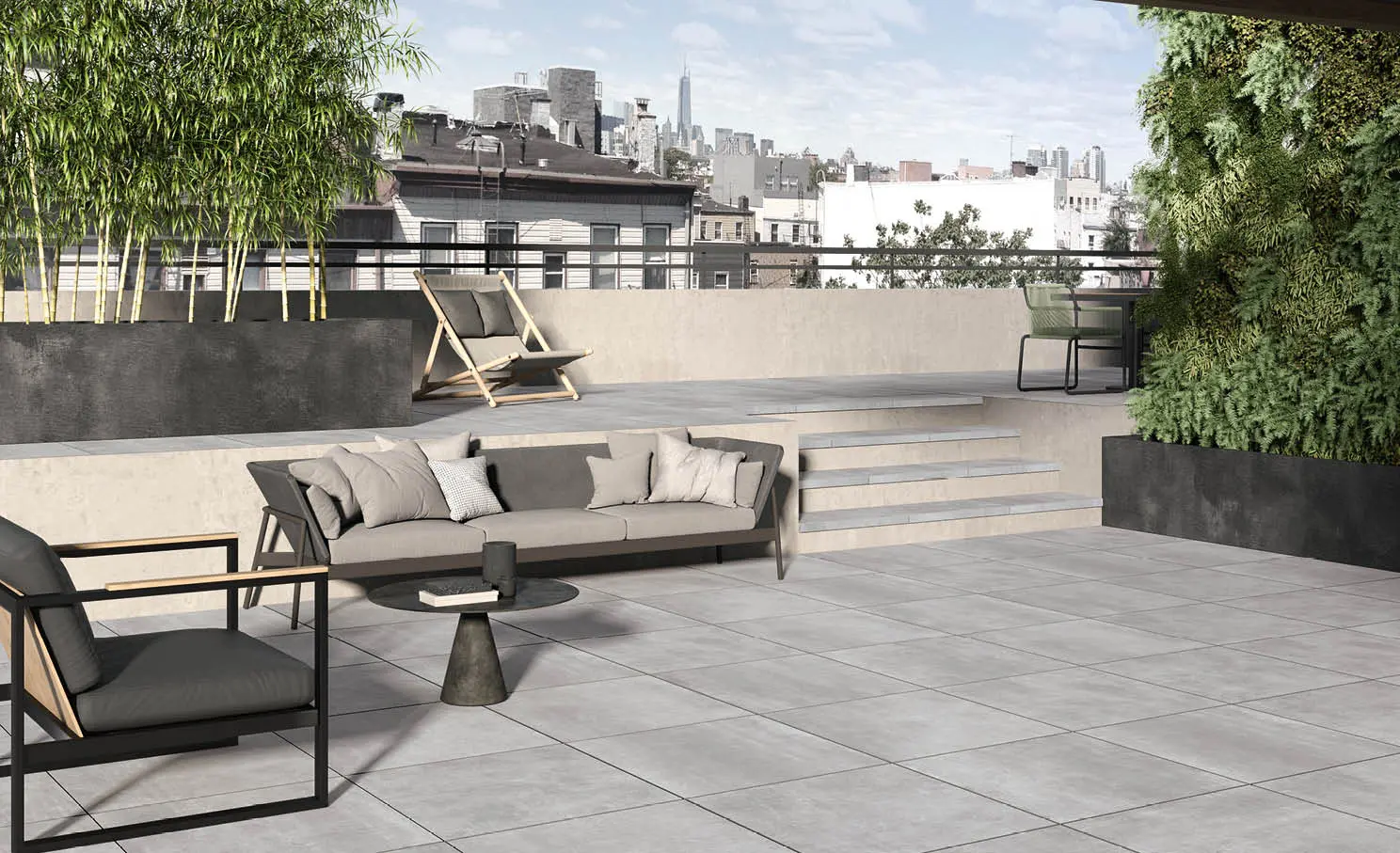 Carrelage extérieur antidérapant Unicom Starker ICON - couleur DOVE GREY