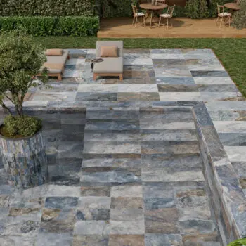 Carrelage pierre de Bali bleu pour piscine, terrasse, intérieur New Tiles - référence BALI BLUE 30x60cm