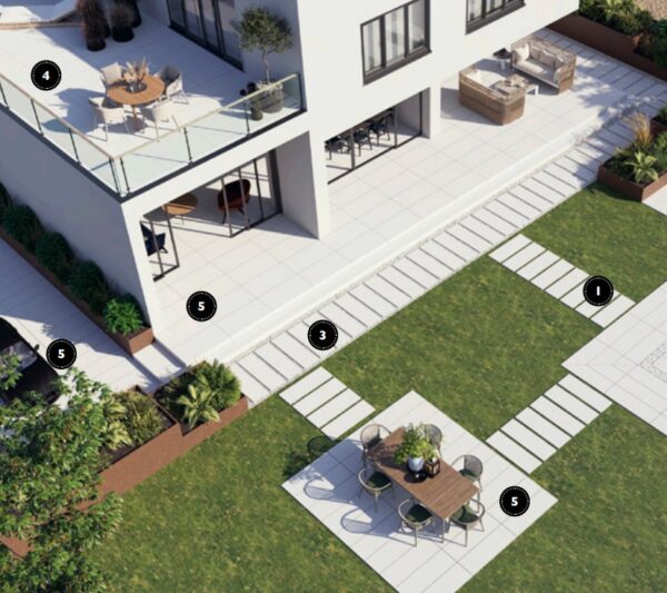 Types de pose pour dalle grès cérame 2cm - Carrelage italien haut de gamme Unicom Starker ICON 2THICK