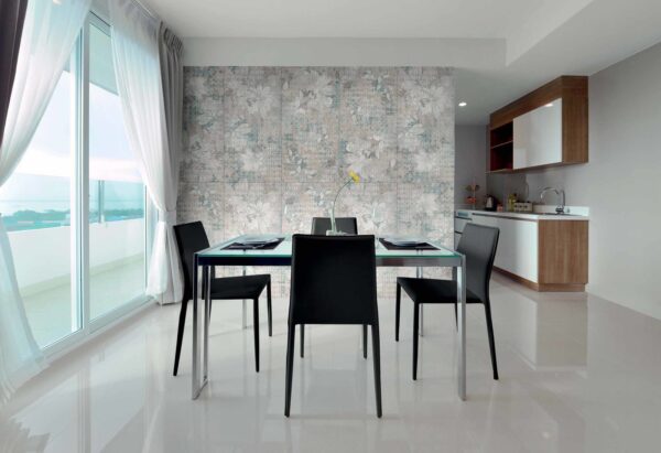 Carrelage grand format 60x120cm imitation papier peint Dado WALLPAPERS - motif FOLIAGE