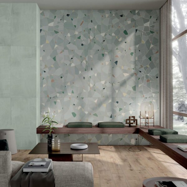 Carrelage grand format 60x120cm imitation papier peint Dado WALLPAPERS - motif KINTSUGI