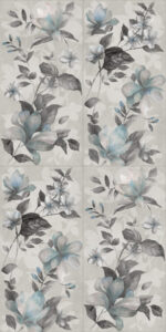 Carrelage grand format 60x120cm imitation papier peint Dado WALLPAPERS - motif FIORE