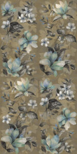 Carrelage grand format 60x120cm imitation papier peint Dado WALLPAPERS - motif FIORE ORO