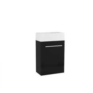 Meuble lave-mains noir avec vasque LUPIO Ozé