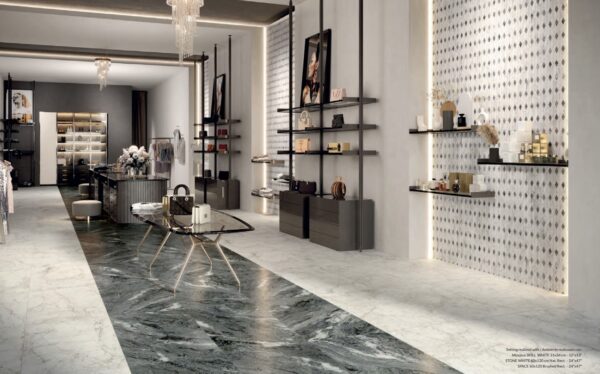 Carrelage marbre blanc et gris Century CONTACT - STONE WHITE & SPACE