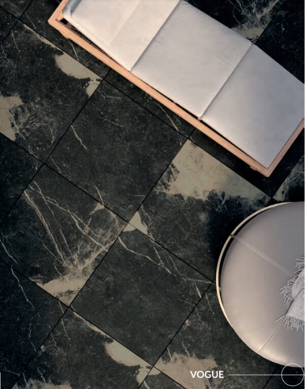 Carrelage marbre noir sol Century CONTACT - VOGUE