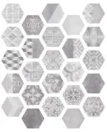 Carrelage patchwork hexagonal gris Itt NUUK