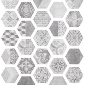 Carrelage patchwork hexagonal gris Itt NUUK