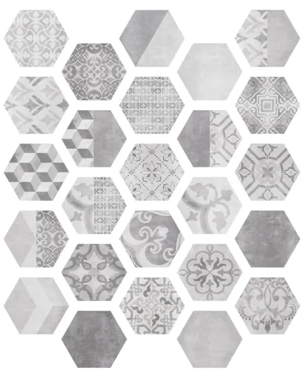 Carrelage patchwork hexagonal gris Itt NUUK