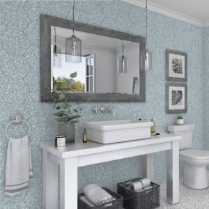 Carrelage hexagonal terrazzo granito bleu sur mur de salle de bain - Diffusion Céramique VENEZIA