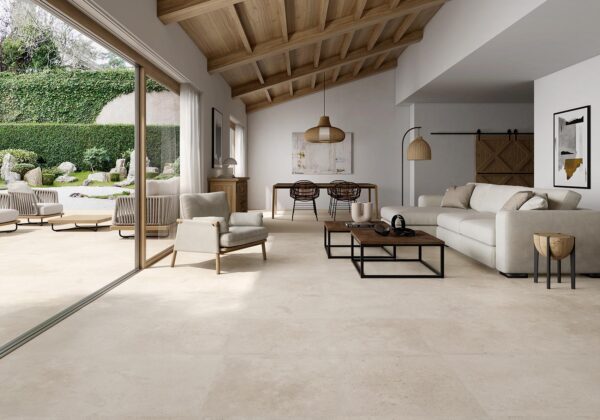 Carrelage imitation pierre sol et terrasse ITT CAMPASPERO - couleur SAND