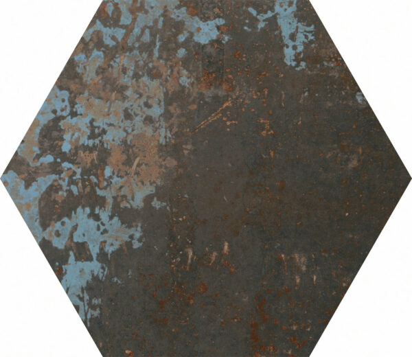 Carrelage hexagonal effet métal oxydé - Codicer POLARIS