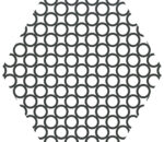 Carrelage hexagonal patchwork noir et blanc Codicer MOMA