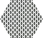 Carrelage hexagonal patchwork noir et blanc Codicer MOMA