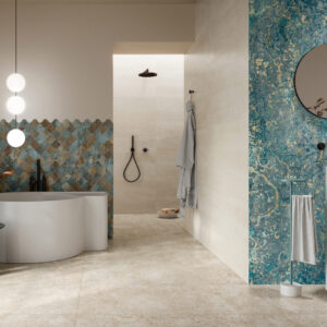 Carrelage italien marbré et métallisé Naxos BOLD - Bain