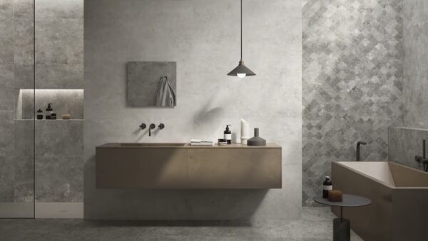 Carrelage italien marbré Naxos BOLD - salle de bain