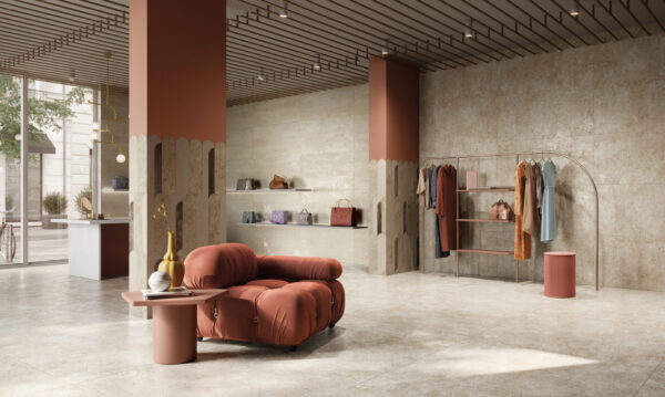 Carrelage italien marbré Naxos BOLD - espace commercial