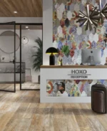 Carrelage design patchwork couleur sol et mur Codicer HOXO