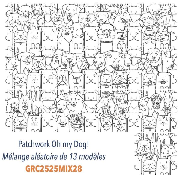 Carrelage original chiens Codicer OH MY DOG (patchwork 13 motifs) – Image 4