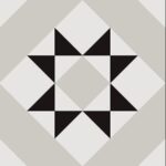 Carrelage imitation carreaux de ciment gris et noir Nanda KOMPAS - VITA