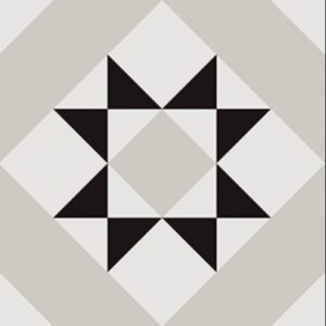 Carrelage imitation carreaux de ciment gris et noir Nanda KOMPAS - VITA