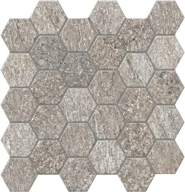 Carrelage déco hexagonal pierre Unicom Starker ARENITE - couleur GRIGIO
