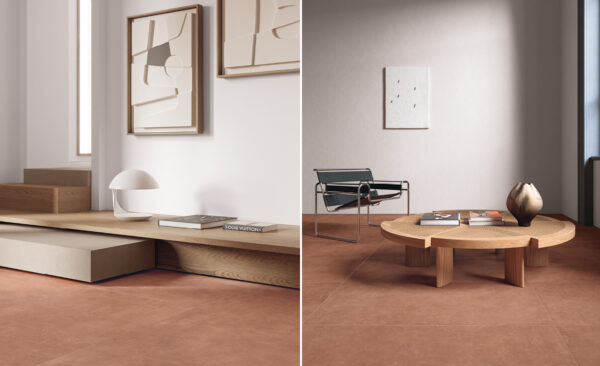 Carrelage effet béton ciré Unicom Starker LIVING - sol TERRACOTTA