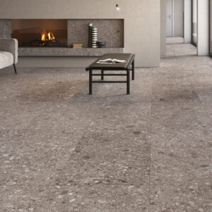 Carrelage terrazzo noir Unicom Starker PIETRA DI GRE - couleur ANTHRACITE