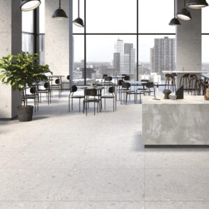 Carrelage terrazzo blanc Unicom Starker PIETRA DI GRE - couleur BIANCO