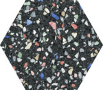 Carrelage terrazzo hexagonal noir Codicer VENICE - DARK COLOURS