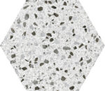 Carrelage terrazzo hexagonal blanc Codicer VENICE - WHITE