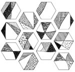 Carrelage noir et blanc hexagonal Itt COMIC pour sol et mur