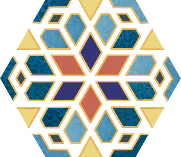 Carrelage andalou hexagonal Codicer KIMRI - motifs géométriques arabesques