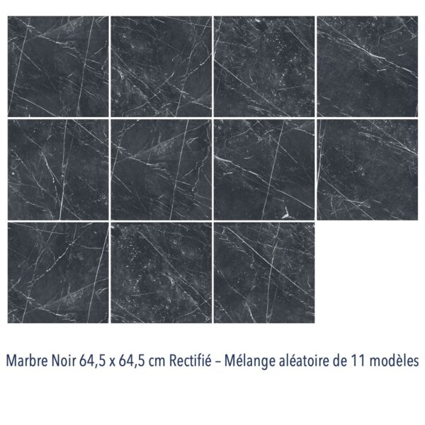 Carrelage marbre noir ou blanc 66x66cm Diffusion Céramique – Image 6