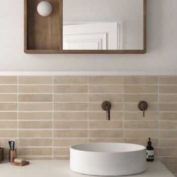 Carrelage parement brique Diffusion Céramique BRICK - couleur BEIGE LISSE