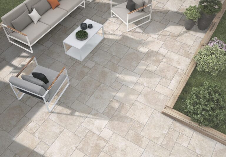 Carrelage travertin opus extérieur antidérapant R11 Diffusion Céramique TREVISE