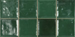 Zellige vert imitation - effet carreaux 10x10cm - trame carrelage faience 20x40cm Diffusion Céramique ELLIGEZ