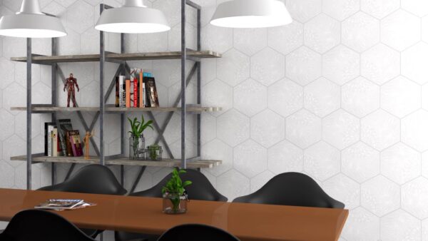 Carrelage hexagonal blanc Edition Spéciale GAUDI - Codicer pour DIFFUSION CERAMIQUE