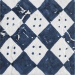 Carrelage patchwork blanc bleu Diffusion Céramique CYCLADES
