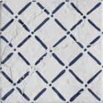 Carrelage patchwork blanc bleu Diffusion Céramique CYCLADES