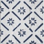 Carrelage patchwork blanc bleu Diffusion Céramique CYCLADES